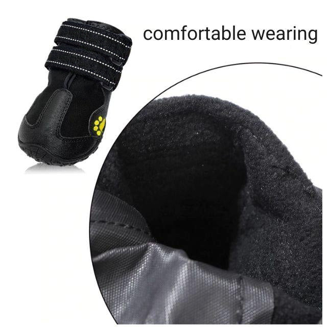 Non-Slip, Waterproof Rain and Winter Dog Boots x 4
