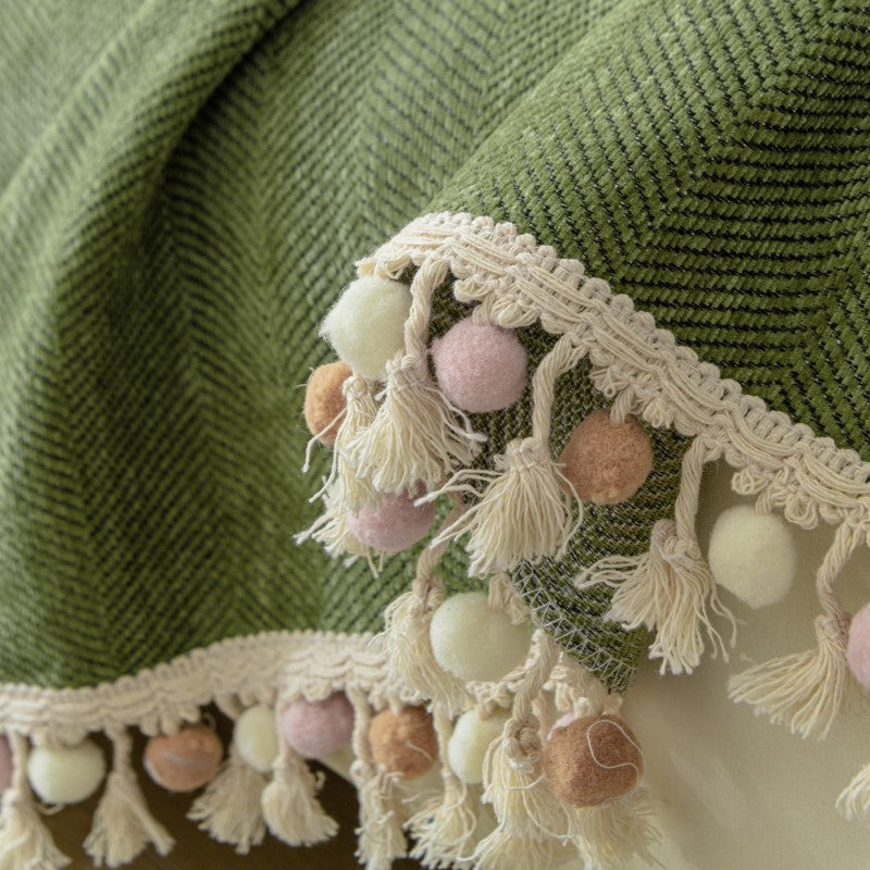 Pet Friendly Herringbone Tassel Luxe Sofa/Couch Cover