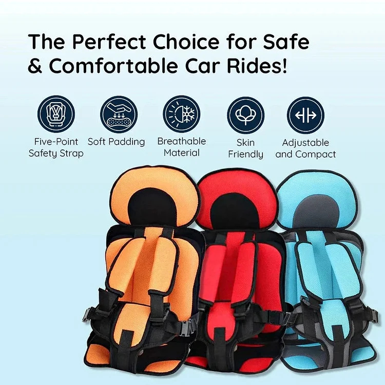 Child Car Seat | Comfortable Safe Breathable 5-Point Harness