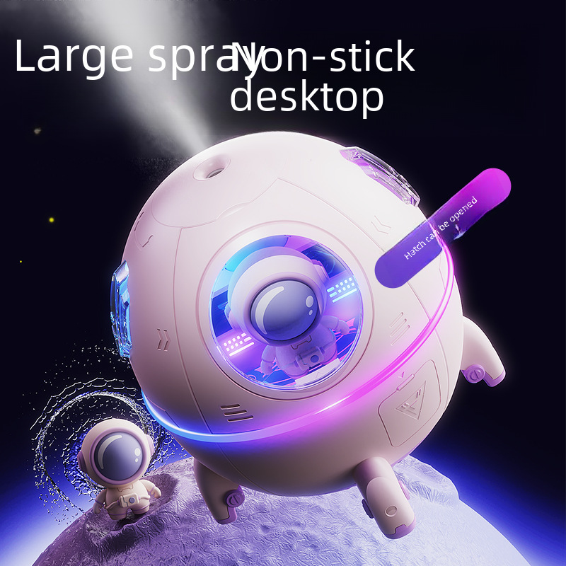 New Space Capsule Humidifier Usb Large Fog Amount Home Use Silent Bedroom Night Light Humidifier
