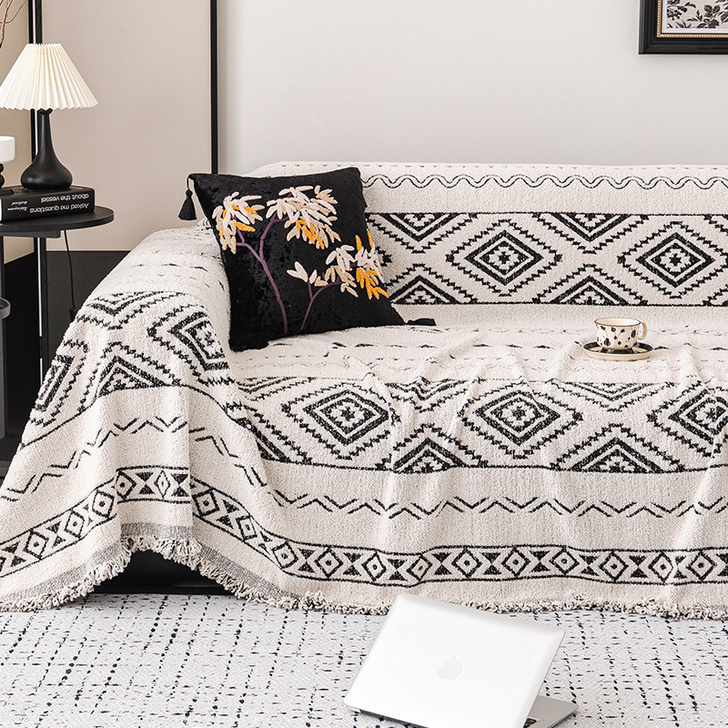Geometric Boho Sofa Cover Throw