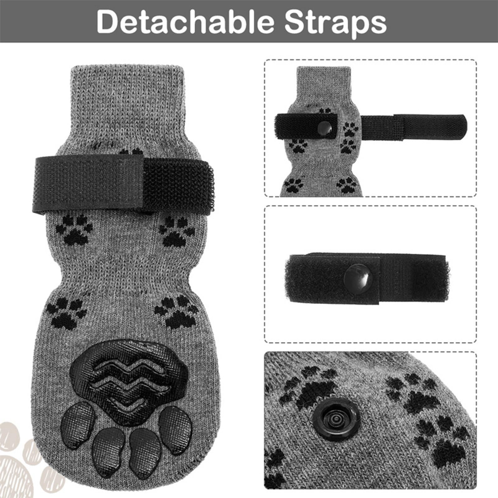 Dog Double Side Anti Slip Socks for Hardwood Floors Dog Shoes