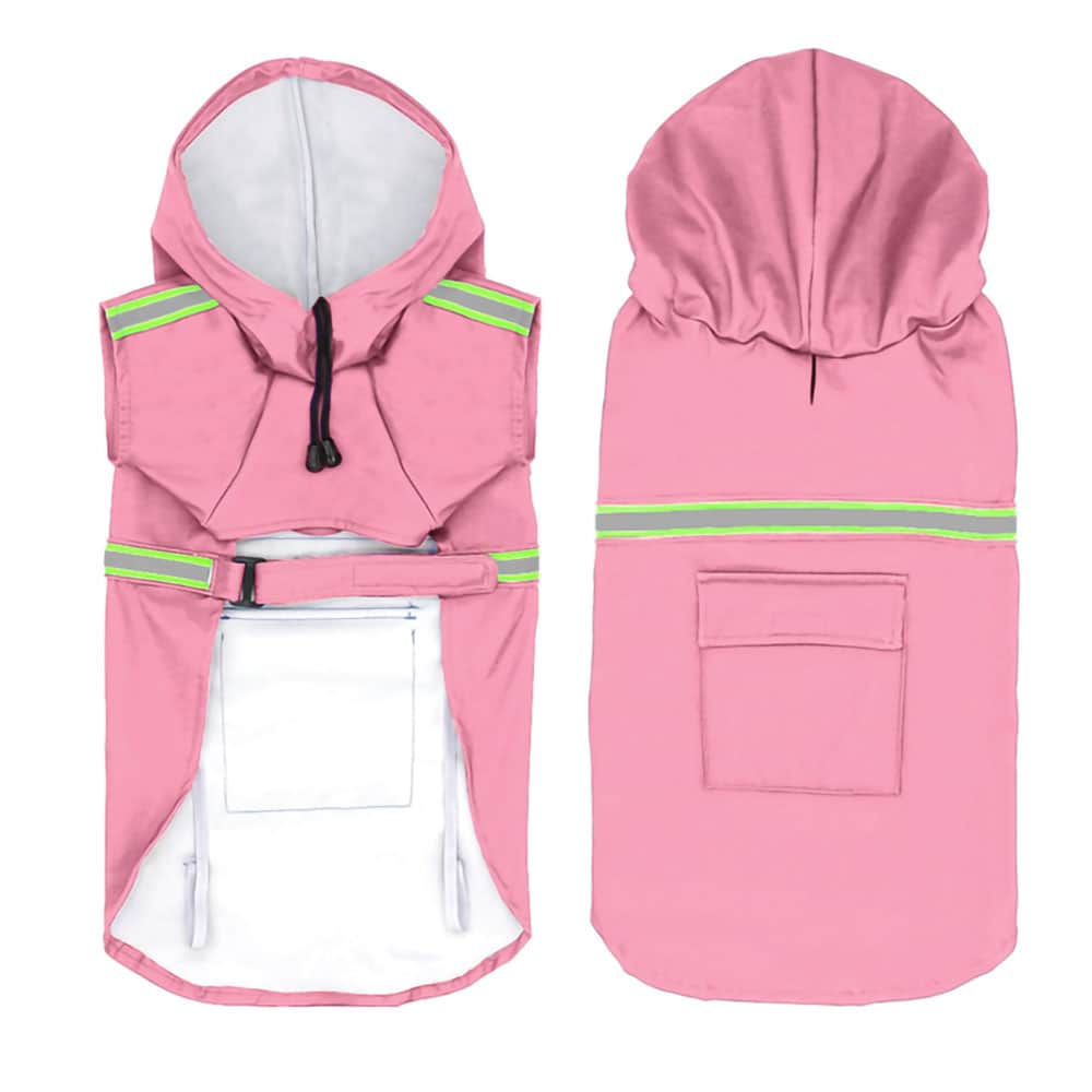 Dog Raincoat With Leash/Harness Port