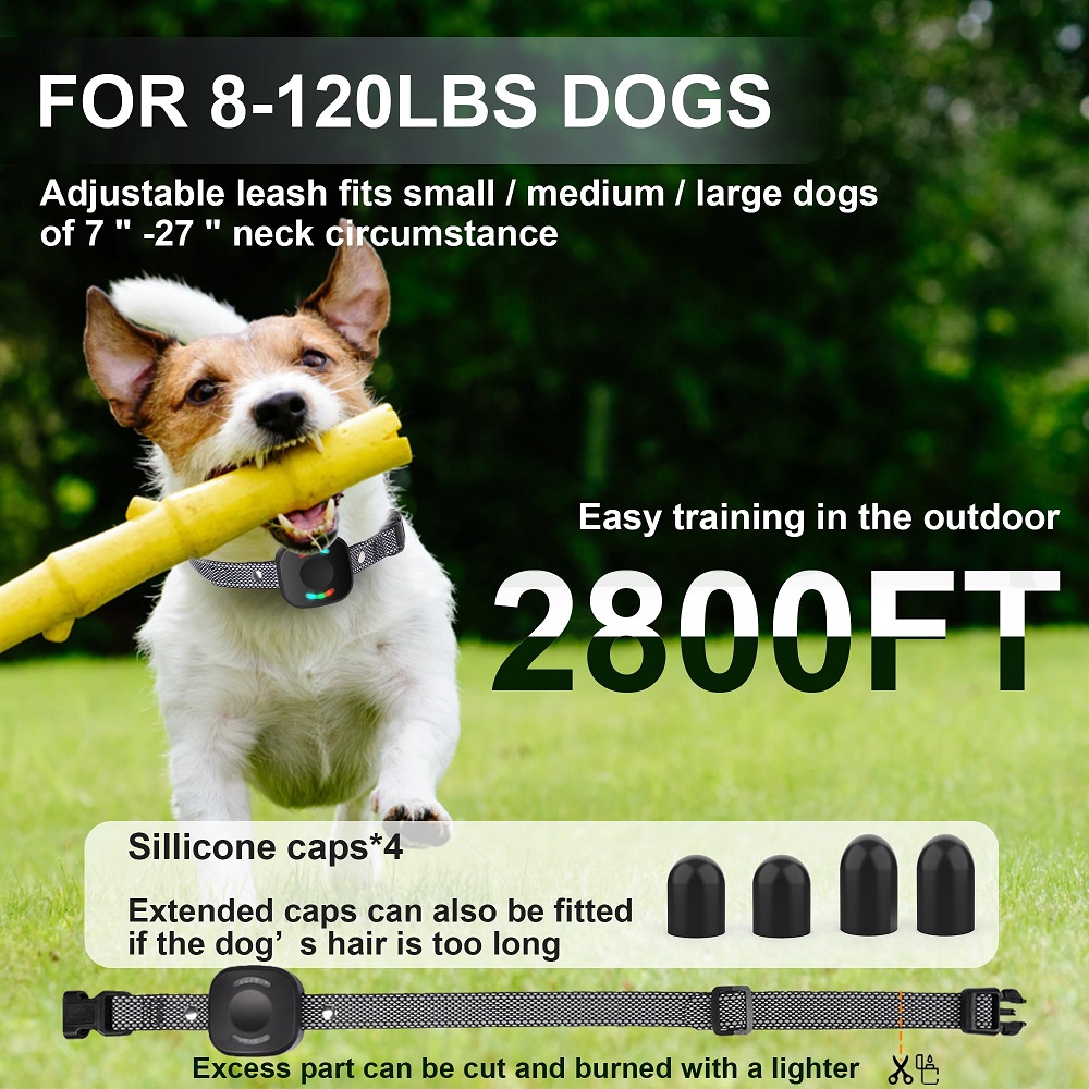 Dog Training Collar, 2800FT for 8-120lbs, Dog Shock Collar with Remote