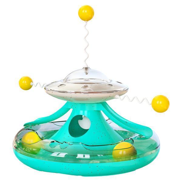 Turntable Track Ball Windmill Food Leakage Cat Toy