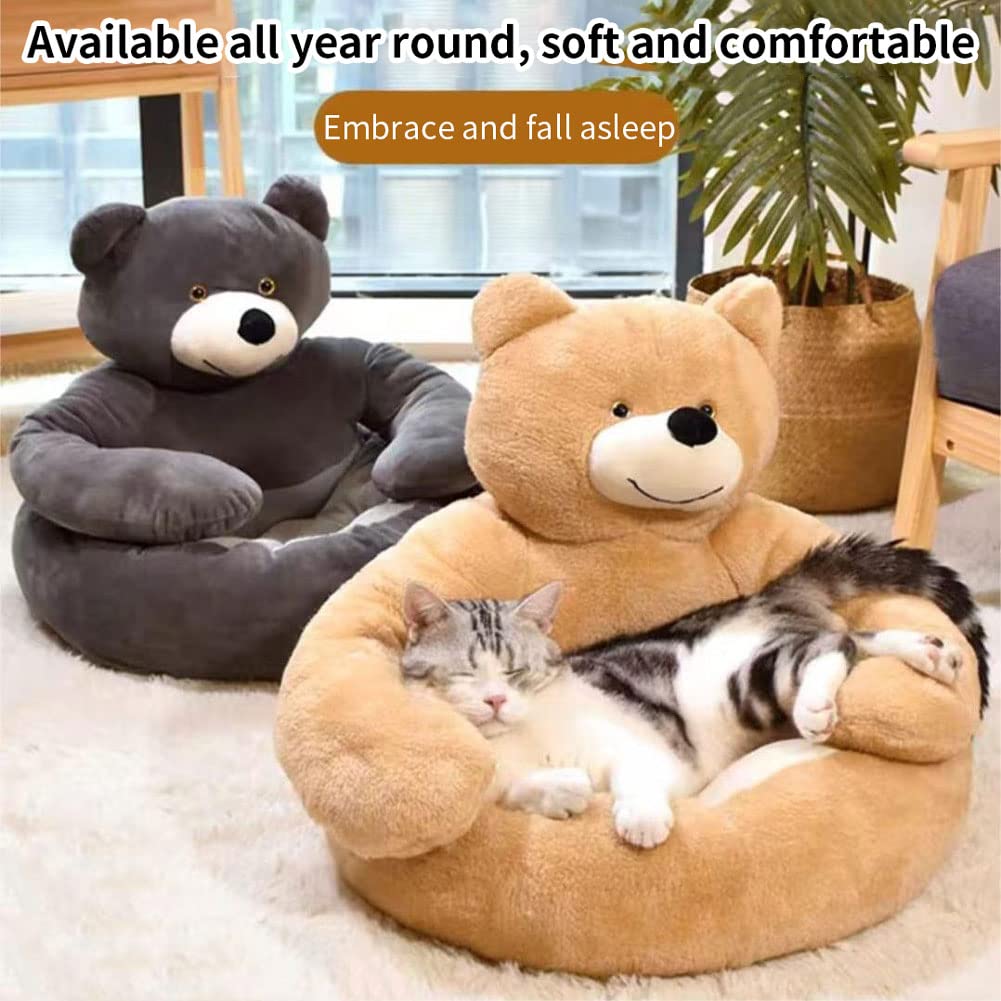 Cute Detachable Cuddle Bear Cat Bed