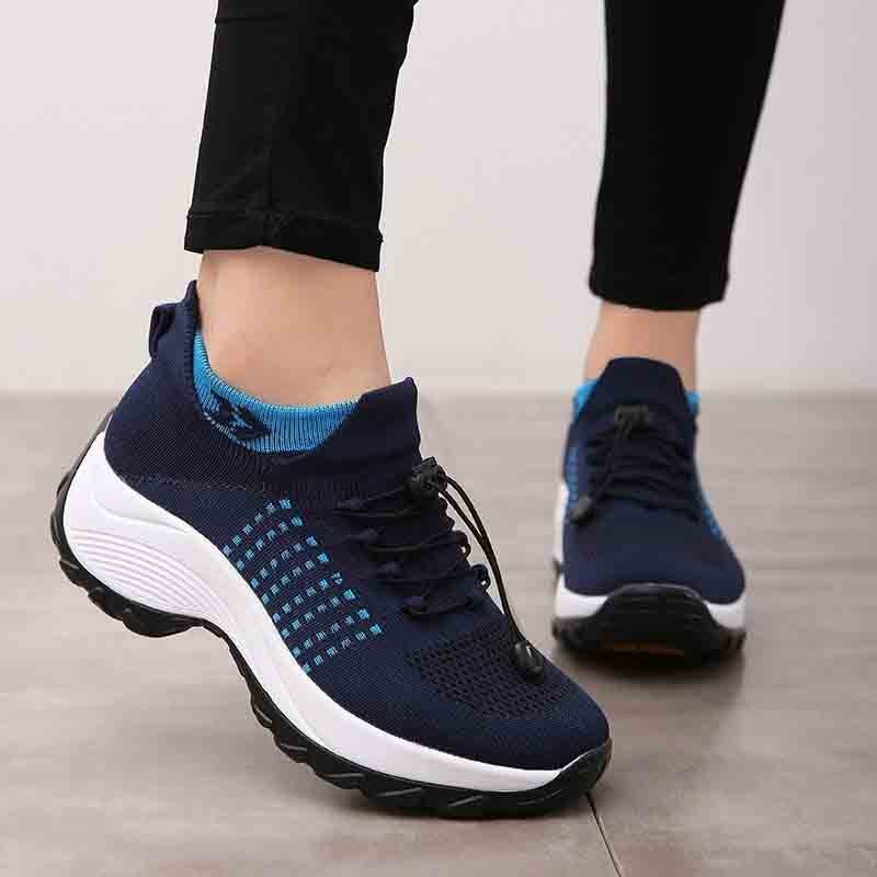 Women's Stretch Cushion Shoes Slip On Walking Shoes