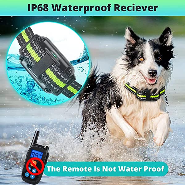 Dog Training Collar with 5 Safe Training Modes, Rechargeable Waterproof , Remote Range 2600Ft