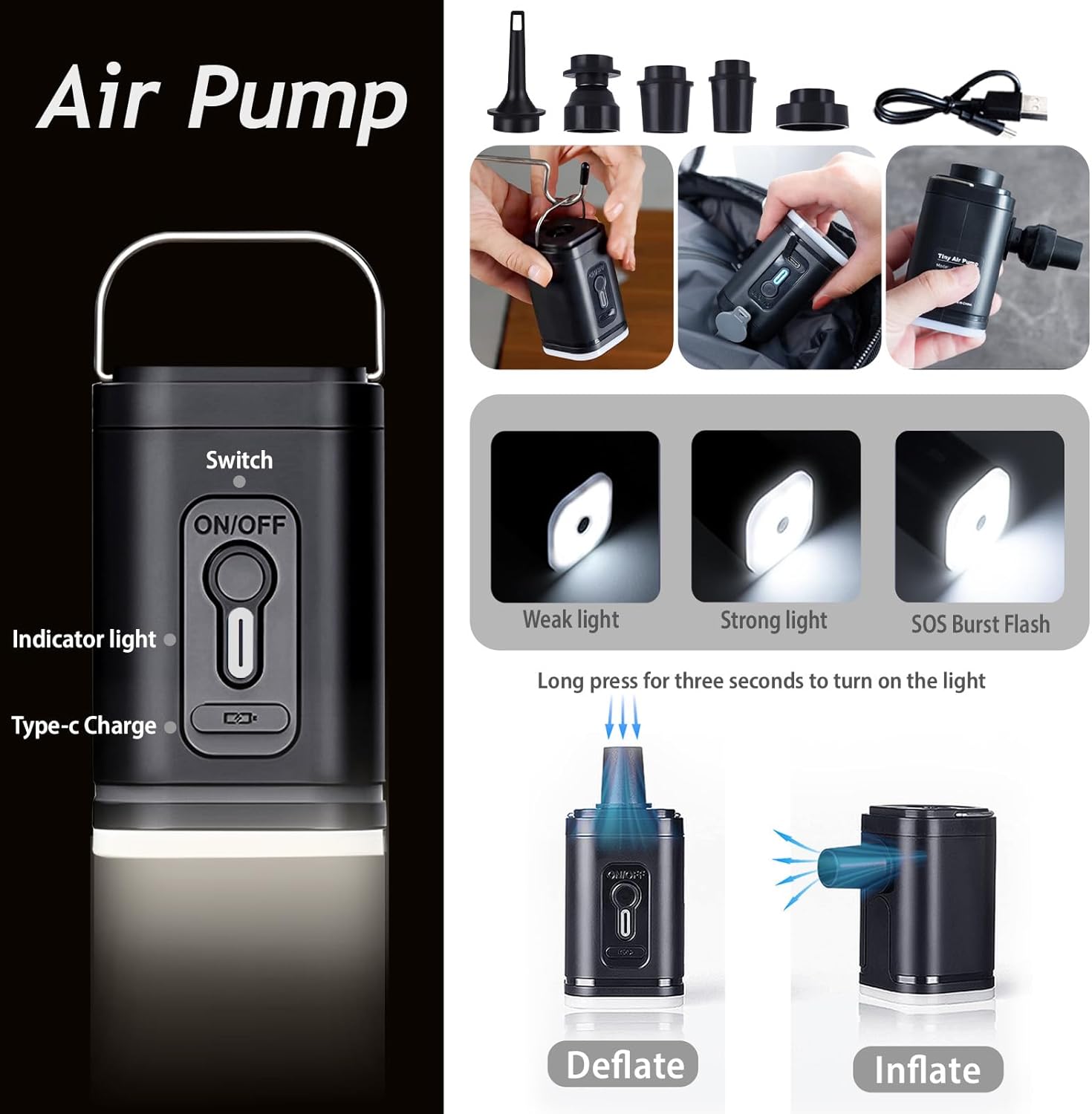 Vacuum Compression Backpack，Large-capacity Waterproof with Anti Theft Lock Travel Backpack (18 inch )