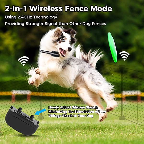 2-in-1 Wireless Dog Fence & Outdoor Training Collar