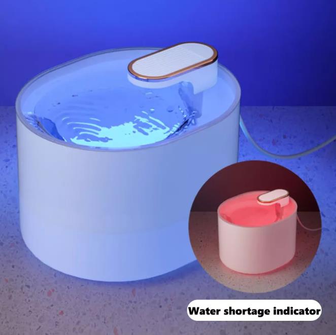 3L Automatic Ultra Silent Cat Water Fountain with LED Light
