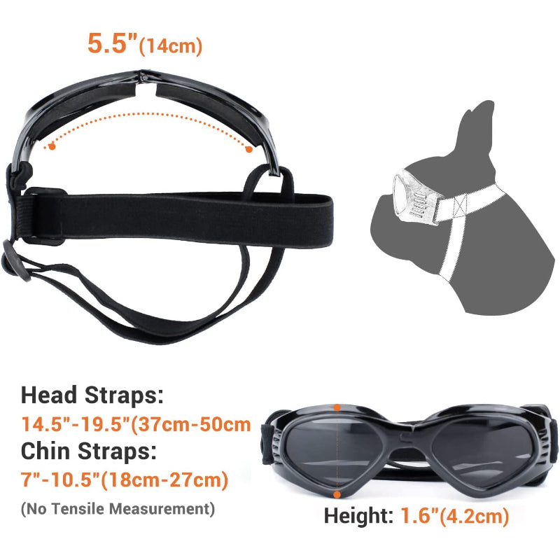 Dog Goggles Medium Breed, Pet Sunglasses for Medium Dogs Eye Protection Windproof