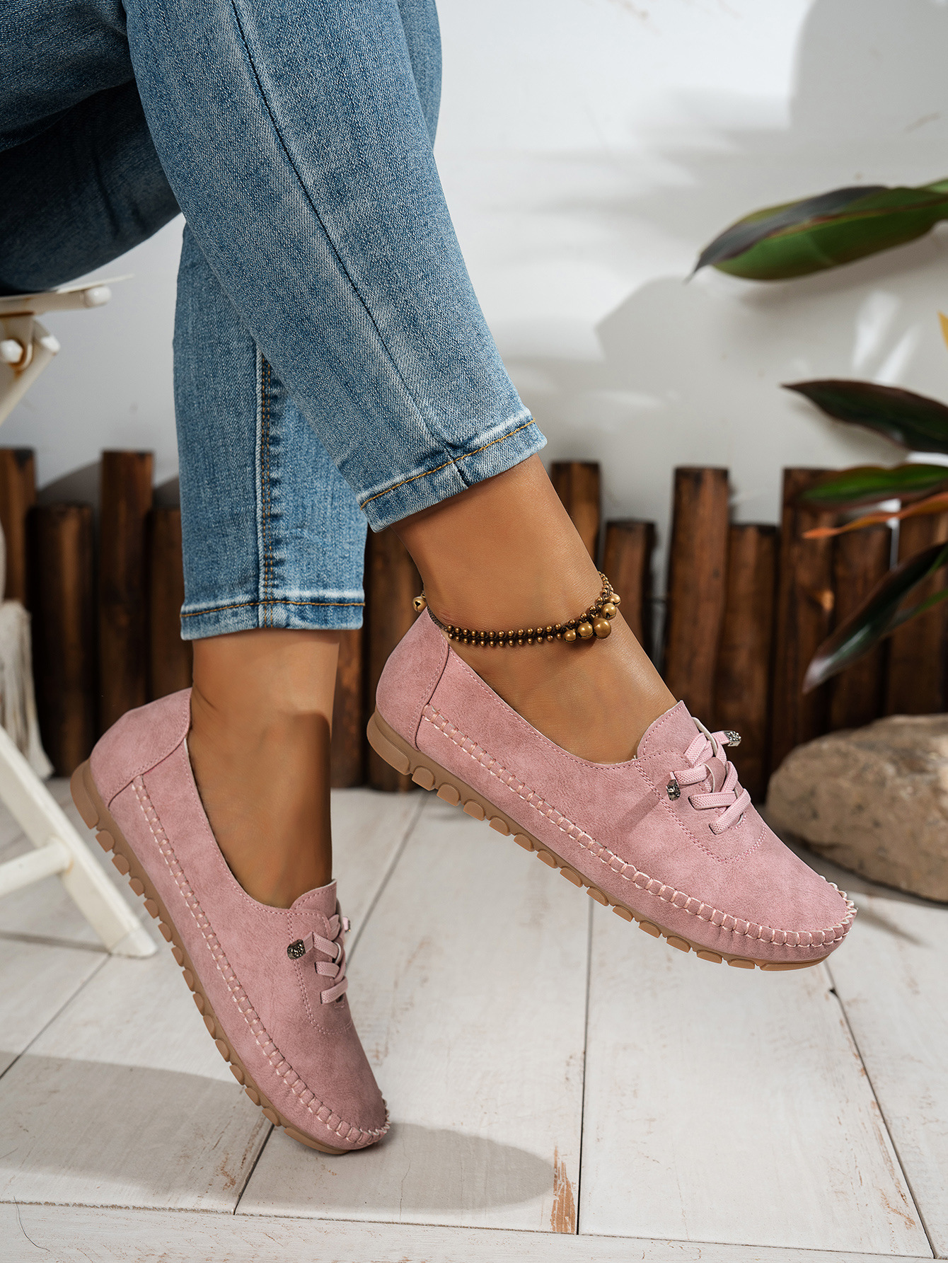 Women's Breathable Vintage Style Leather Loafers, Orthopedic Slip-On Moccasins