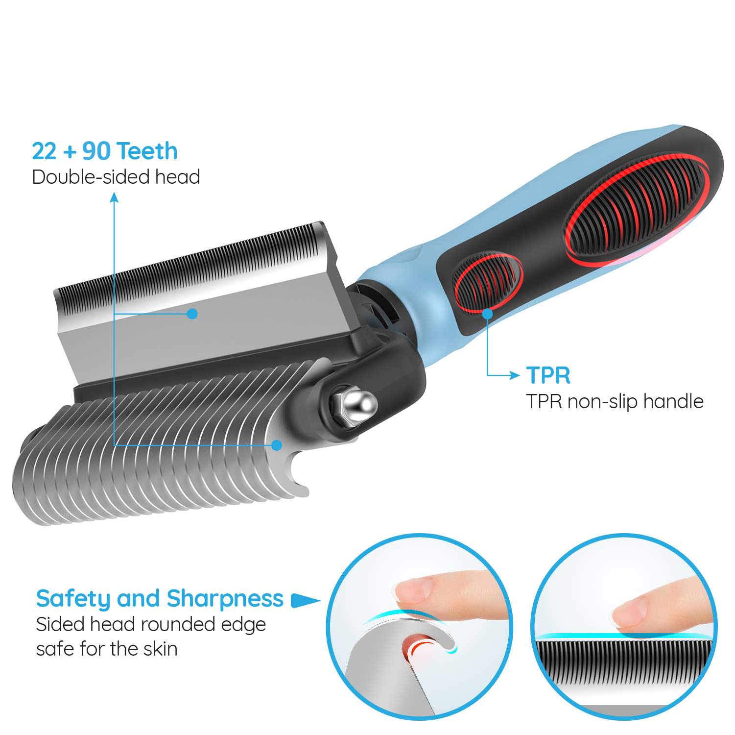 2 in 1 Pet Groomer Brush - Professional Stainless Steel