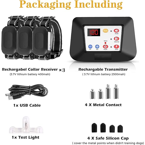 Wireless Dog Fence, Pet Containment System Training Collar with Remote