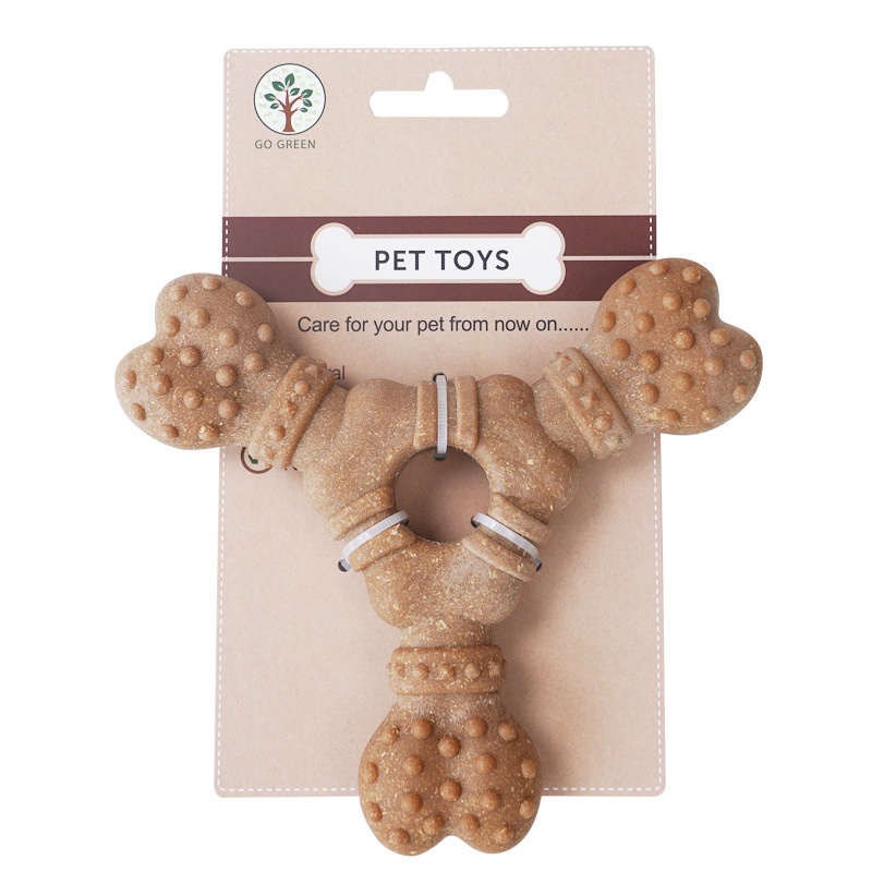 4PCS Puppy Chew Toys For Teething Dog Toys Interactive Bone Shaped Teeth Cleaning