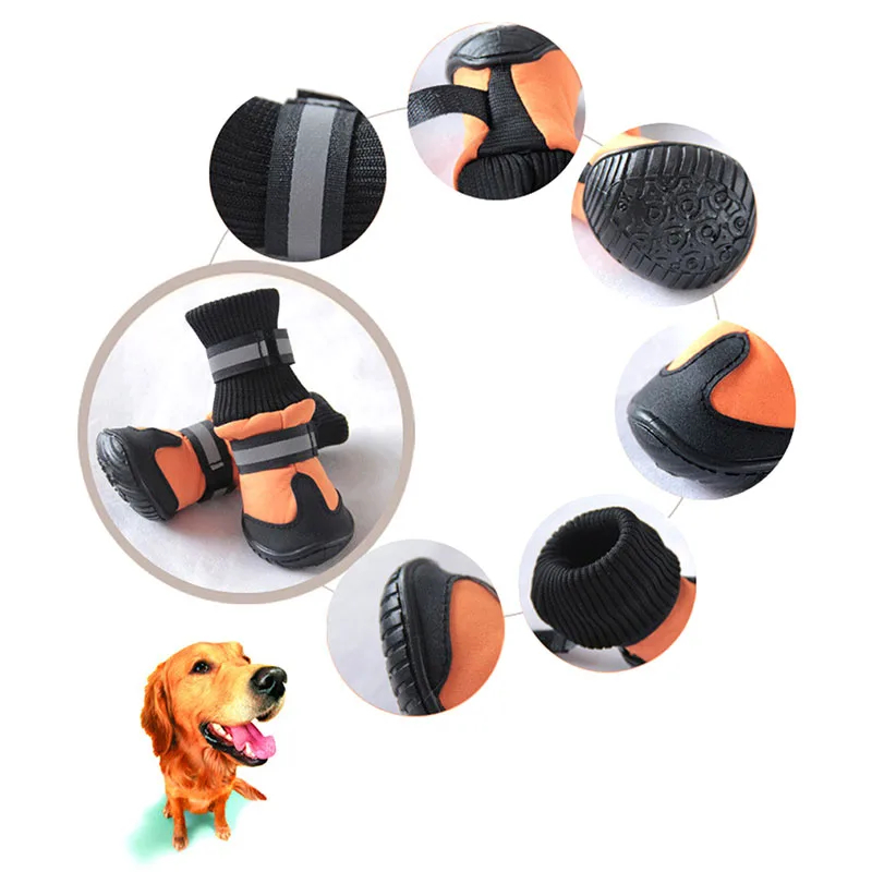 Dog Snow Boots Keep Warm, Waterproof and Non-slip