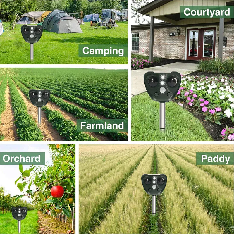 Ultrasonic Animal Repeller, Solar Powered Repeller