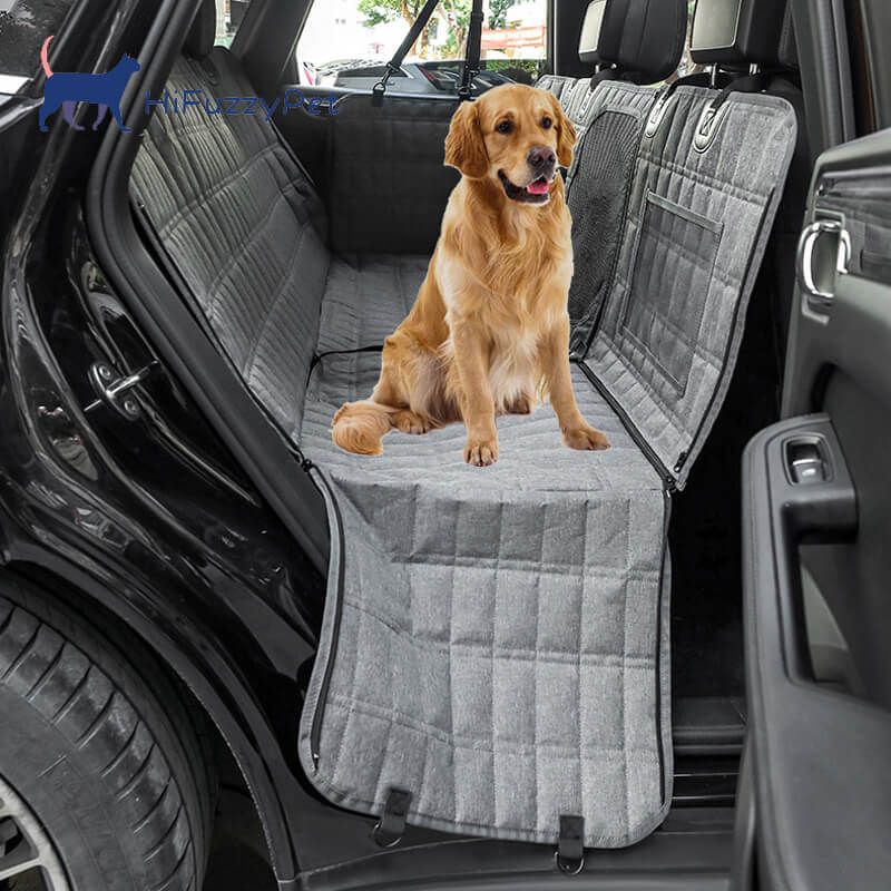 Waterproof Dog Car Seat Cover for Back Seat, Nonslip Dog Car Hammock with Mesh Window, Dog Back Seat Cover Protector for Car&Truck