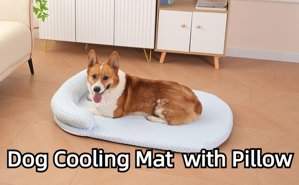 Dog Cooling Mat With Pillow, Enjoy This Summer With Your Lovely Pets.