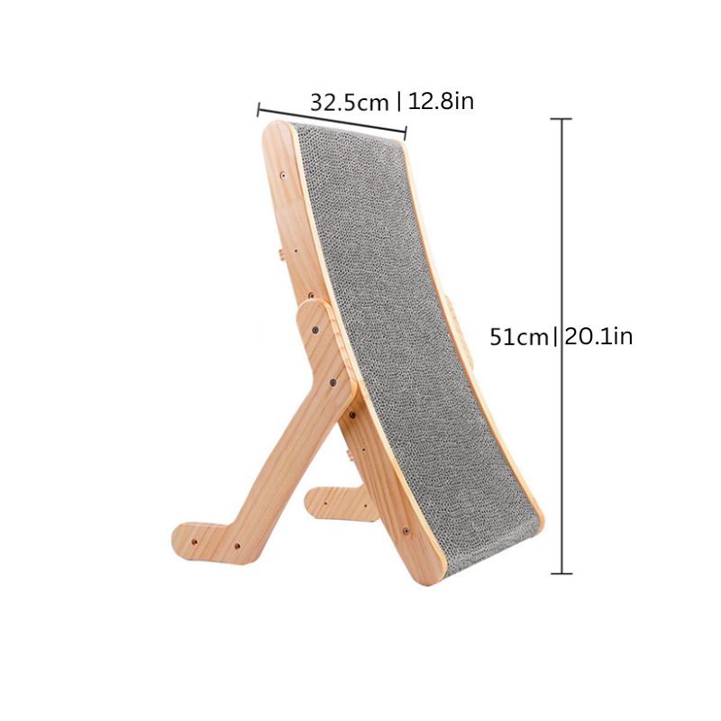 Scratch Slope - Solid Wood Framed Cat Scratcher