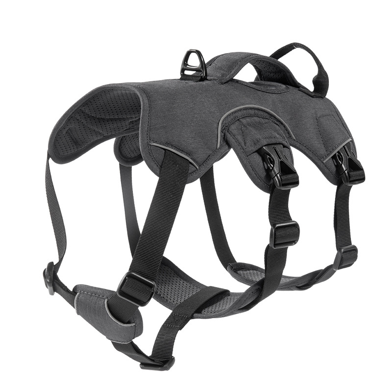Escape Proof Dog Harness and Leash Set No Pull Adjustable Reflective Dog Vest with Padded Lift Handle