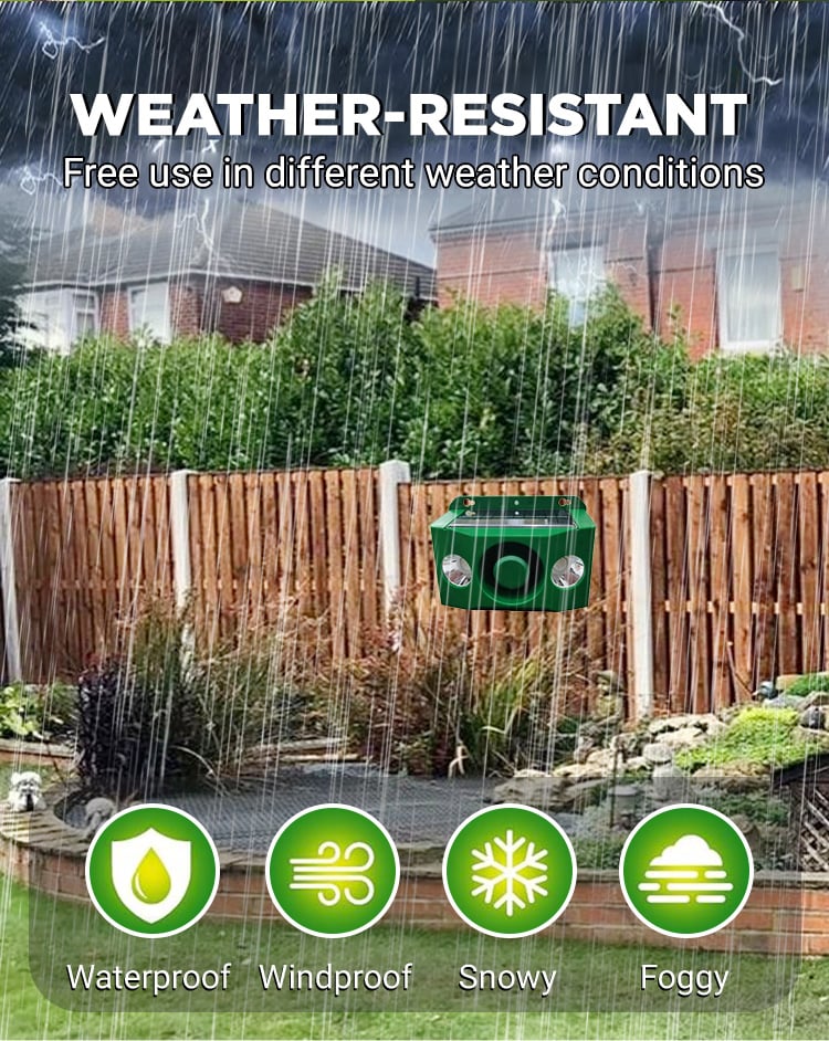 Beast Repellent Solar Warning Lights with Loud Volume