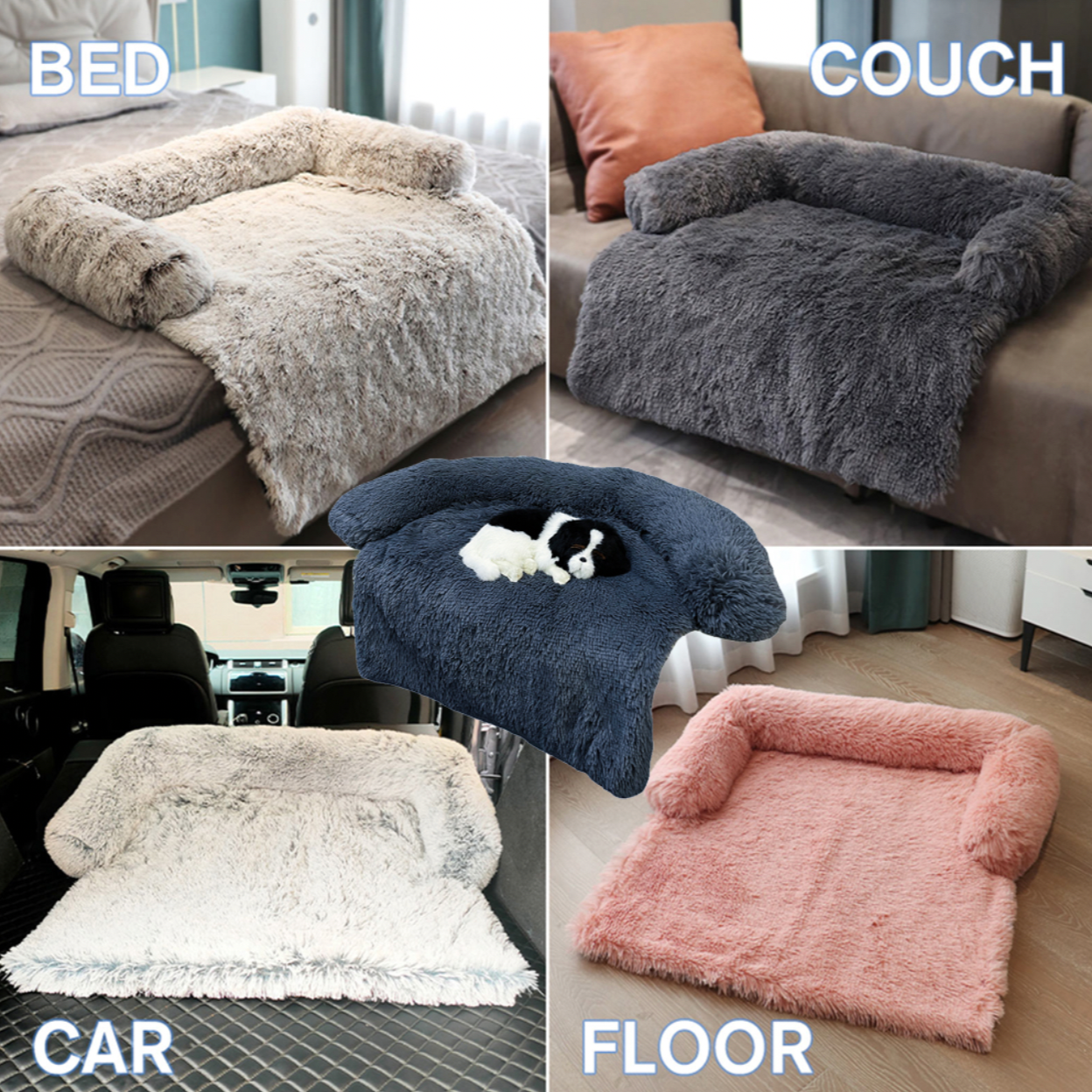 Calming Sofa Dog Bed| Anti-Anxiety Dog Sofa Bed| Couch&Furniture Protector