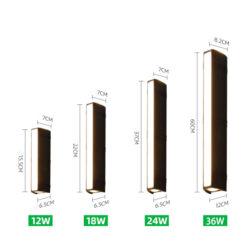 Super Bright Long Tube LED Outdoor Wall Light