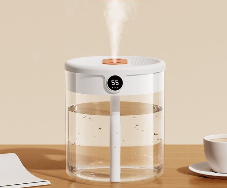 2L Dual Spray Humidifier Home Office Desktop Large Capacity Digital Display Bedroom Air Spray Aromatherapy Atmosphere Light