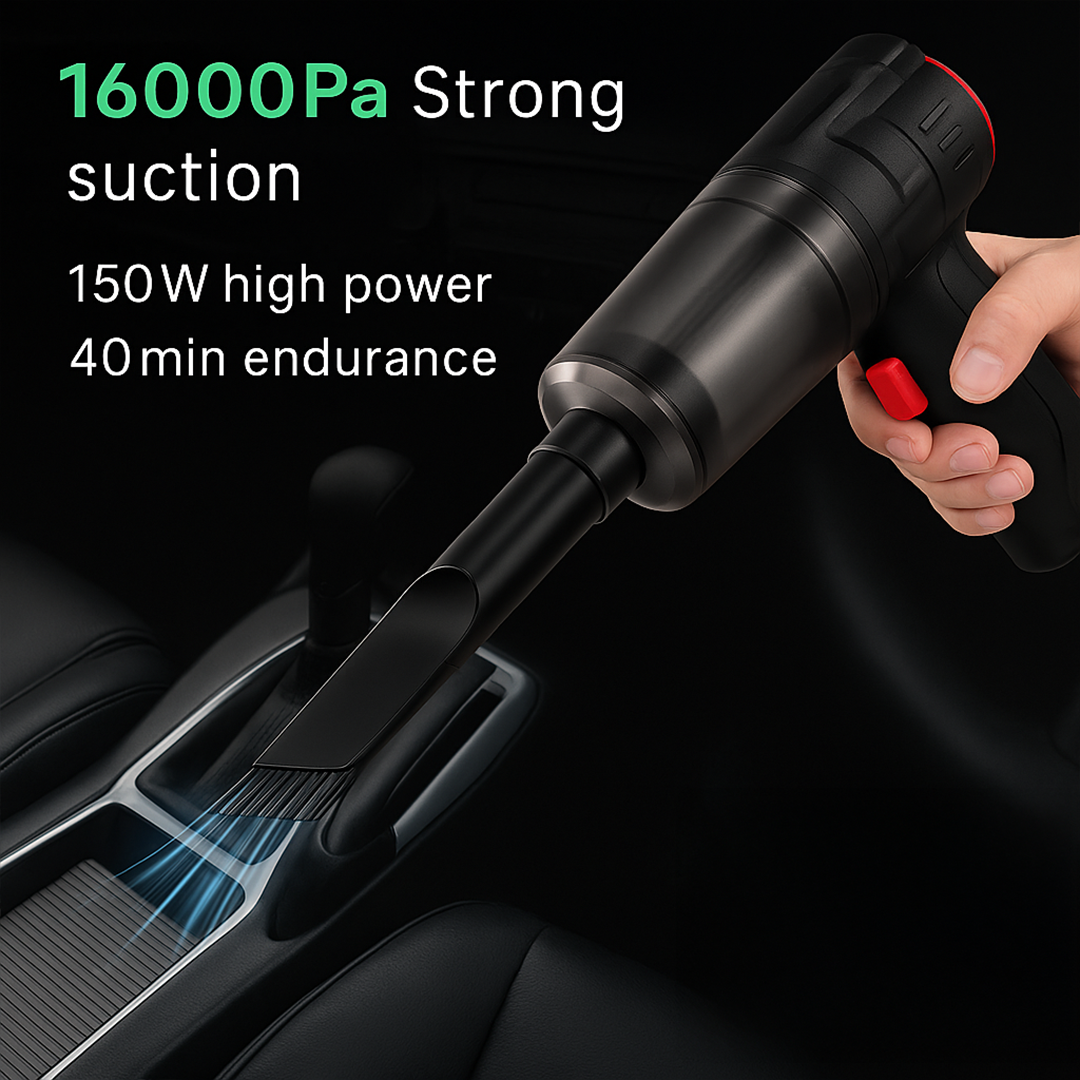 Cordless Car Vacuum Cleaner – 95000Pa Suction, Lightweight & Powerful Handheld