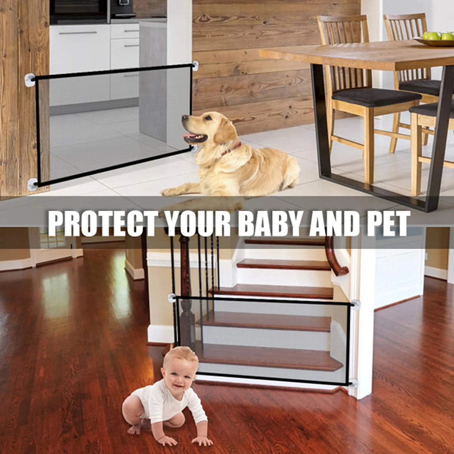 Portable Kids & Pets Safety Door Guard