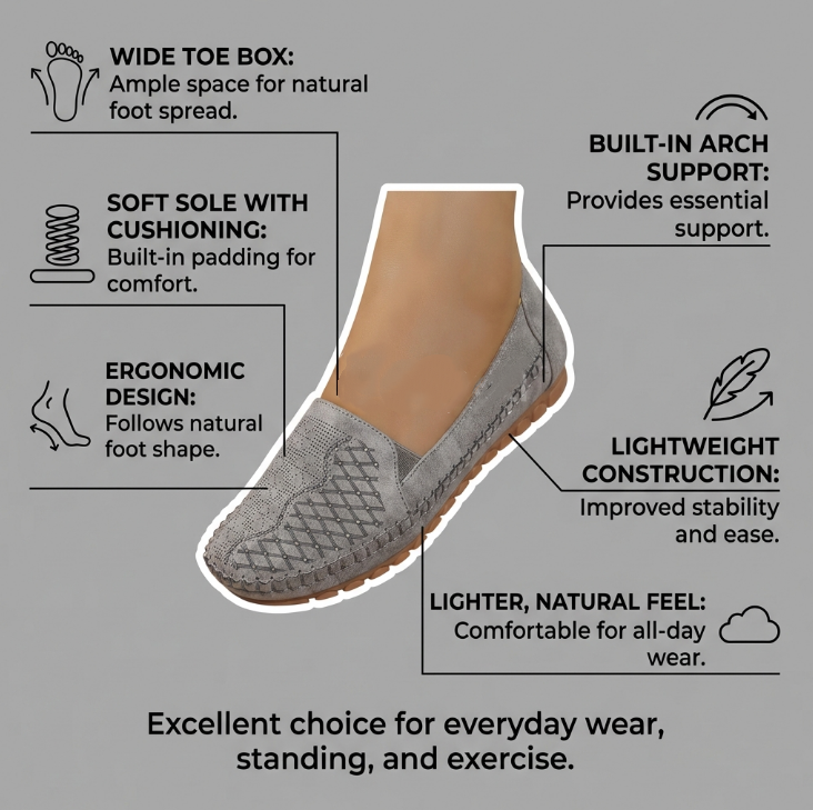 Orthopedic Shoes -Women's Loafer - Supported, Stylish, And Pain-Free
