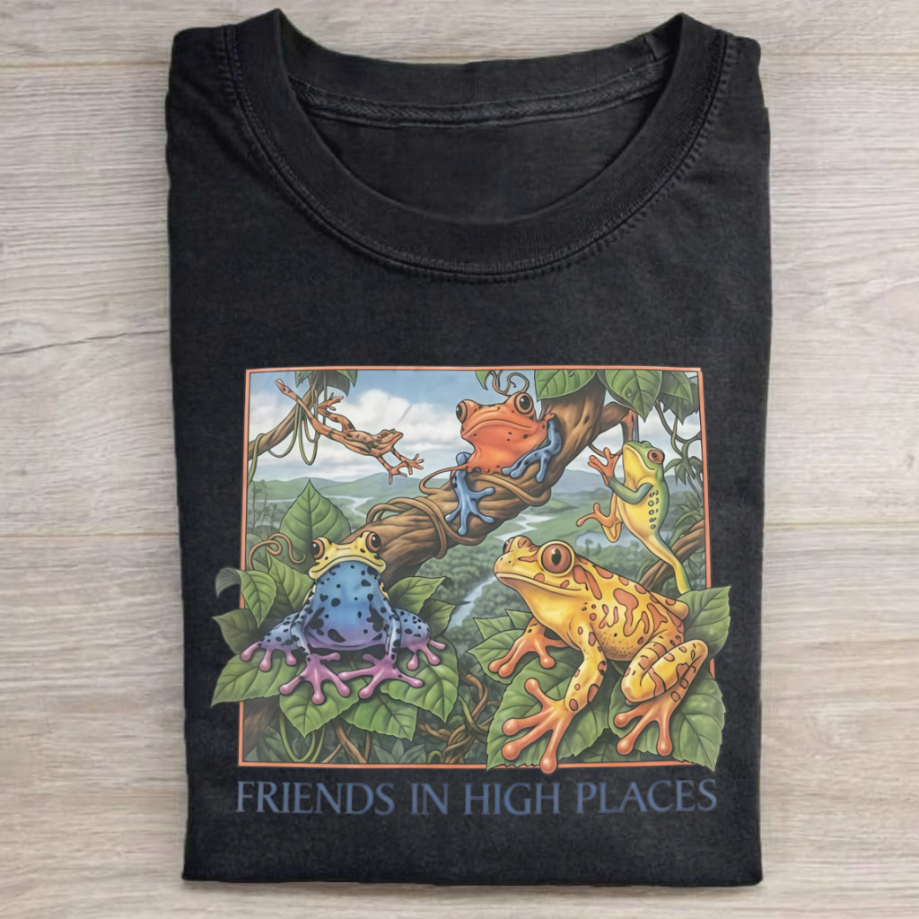 Magmoo Friends In High Places Frog 90s T-shirt
