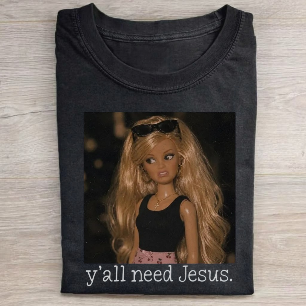 Magmoo Ya'll Need Jesus Doll Girl T-shirt