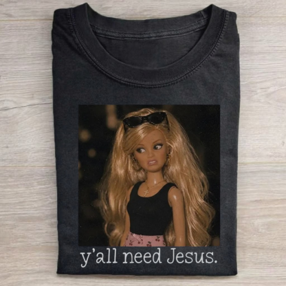 Magmoo Ya'll Need Jesus Doll Girl T-shirt