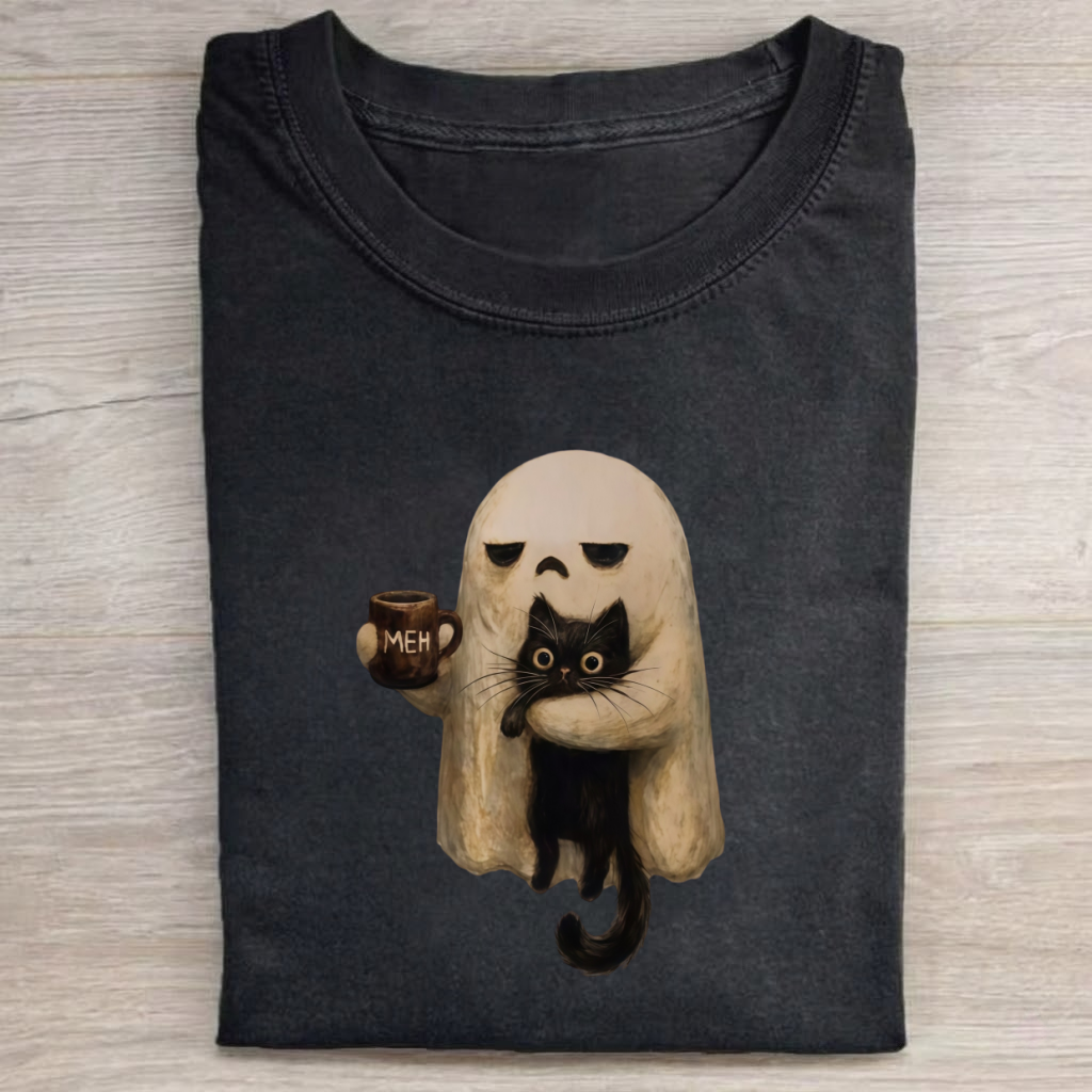 Magmoo Spooky Black Cat Graphic T-shirt