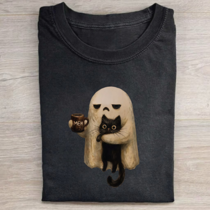 Magmoo Spooky Black Cat Graphic T-shirt
