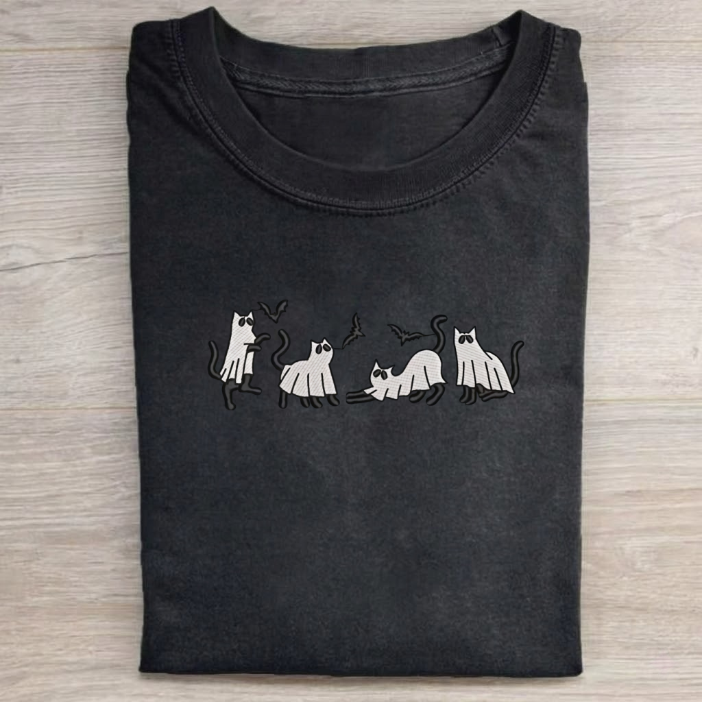 Magmoo Halloween Ghost Cat T-shirt
