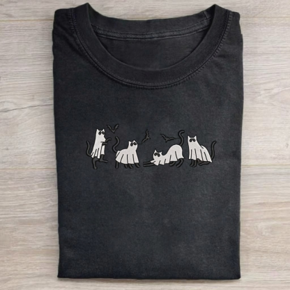 Magmoo Halloween Ghost Cat T-shirt