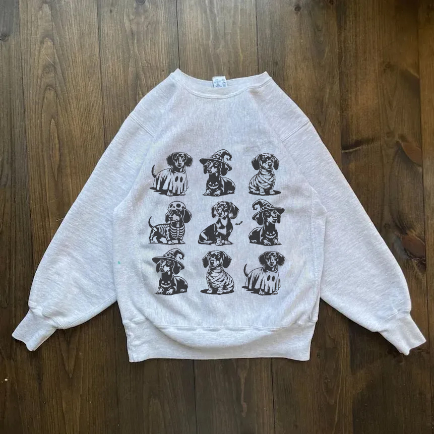 Dachshund Halloween Sweatshirt-Magmoo