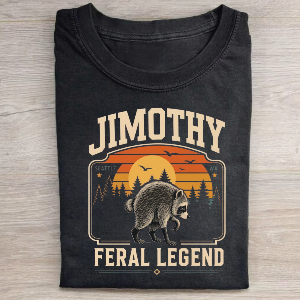 Magmoo Retro Jimothy Raccoon T-shirt