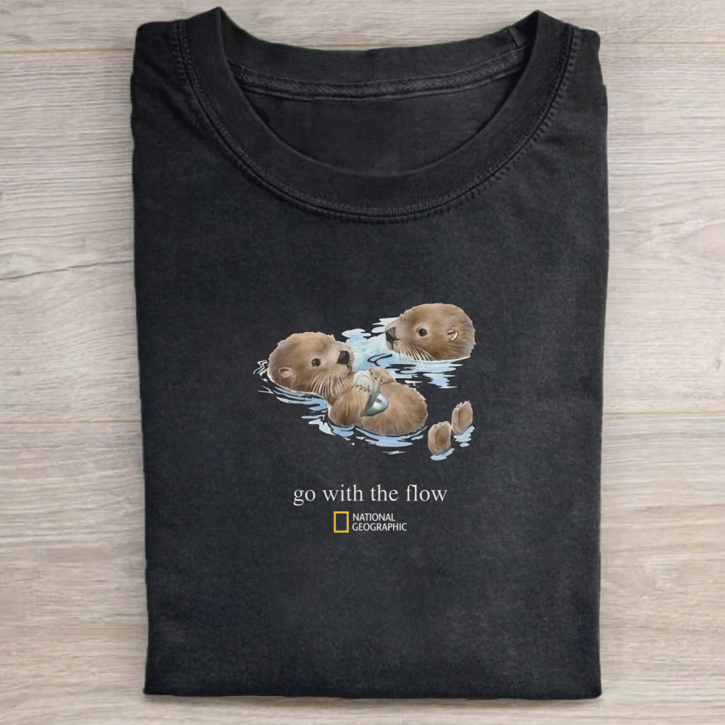 Magmoo National Geographic Otter Go With The Flow T-shirt