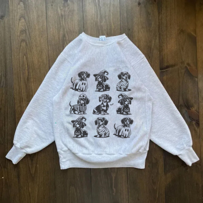 Dachshund Halloween Sweatshirt-Magmoo