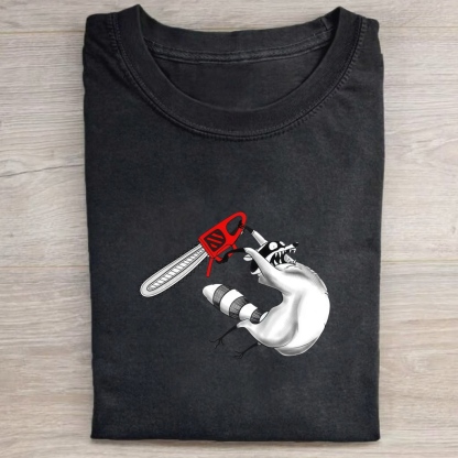 Magmoo Chainsaw Raccoon T-shirt Sweatshirt/ Hoodie
