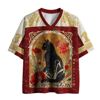 Magmoo Cat Among The Flowers Mesh Jersey-Magmoo