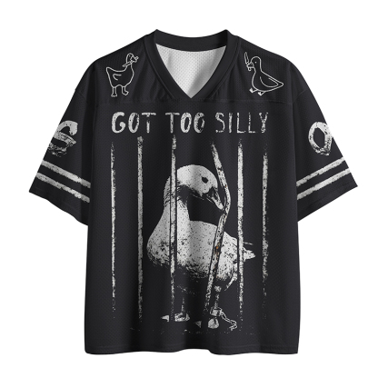 Magmoo Got Too Silly Funny Mesh Jersey-Magmoo