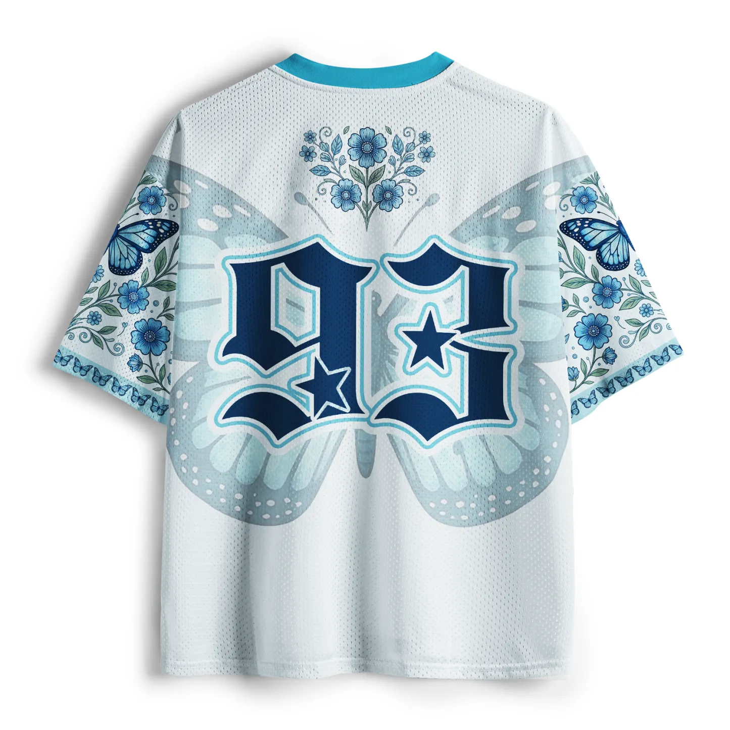 Magmoo Floral Butterfly：Radical Decency Mesh Jersey-Magmoo