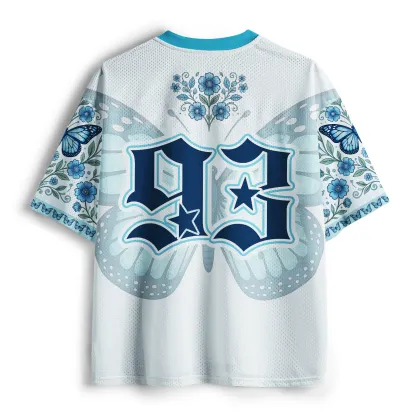 Magmoo Floral Butterfly：Radical Decency Mesh Jersey-Magmoo