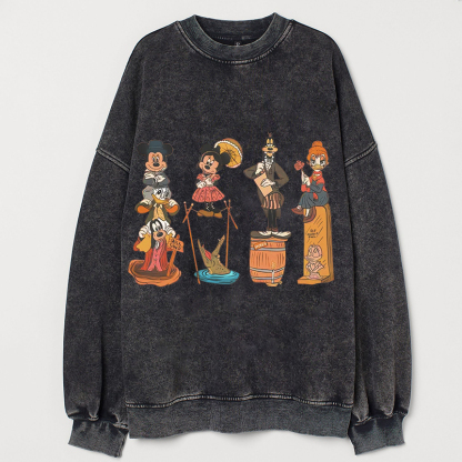 Vintage Mouse And Friends Happy Halloween T-shirt-Magmoo